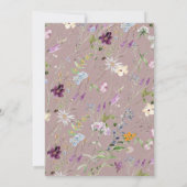 Little Wildflower Dusty Pink Floral Baby shower Kaart (Achterkant)