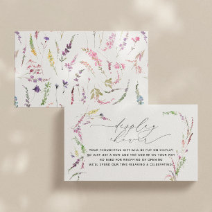 Little Wildflower Floral Baby Display Douche Visitekaartje