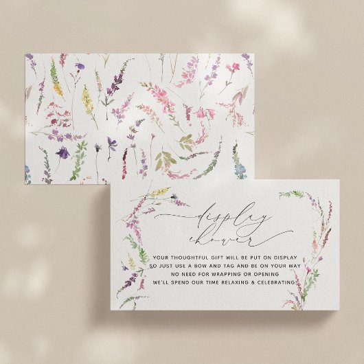 Little Wildflower Floral Baby Display Douche Visitekaartje