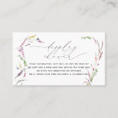 Little Wildflower Floral Baby Display Douche Visitekaartje (Voorkant)