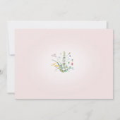 Little Wildflower Floral Baby Girl Foto Kaart (Achterkant)