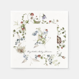 Little Wildflower Floral Baby shower Napkins Servet