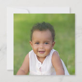 Little Wildflower Floral First Birthday Foto Kaart (Achterkant)