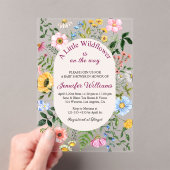 Little Wildflower ,floral Garden Girl baby shower Acryl Uitnodigingen (Insitu (Draagbaar))