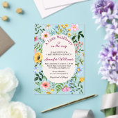 Little Wildflower ,floral Garden Girl baby shower Acryl Uitnodigingen (Insitu (Huwelijk))