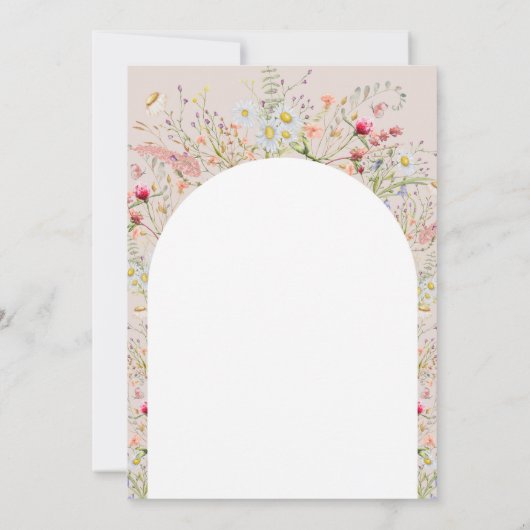 Little Wildflower Floral Garden Verjaardag Kaart (Achterkant)