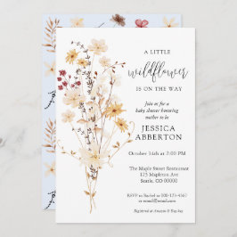 Little Wildflower Flower Baby shower Kaart