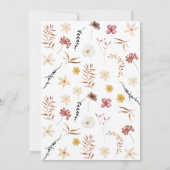 Little Wildflower Flower Baby shower Kaart (Achterkant)