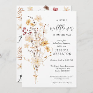 Little Wildflower Flower Baby shower Kaart