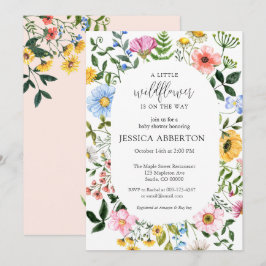 Little Wildflower Flower Baby shower Kaart