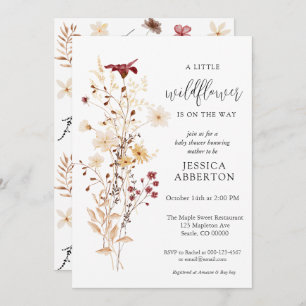 Little Wildflower Flower Baby shower Kaart