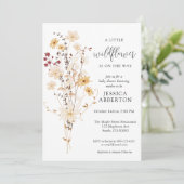 Little Wildflower Flower Baby shower Kaart (Staand voorkant)