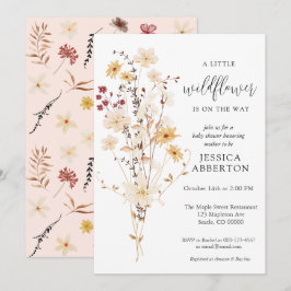 Little Wildflower Flower Baby shower Kaart