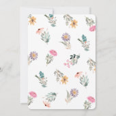Little Wildflower Flower Birthday Invitation Kaart (Achterkant)