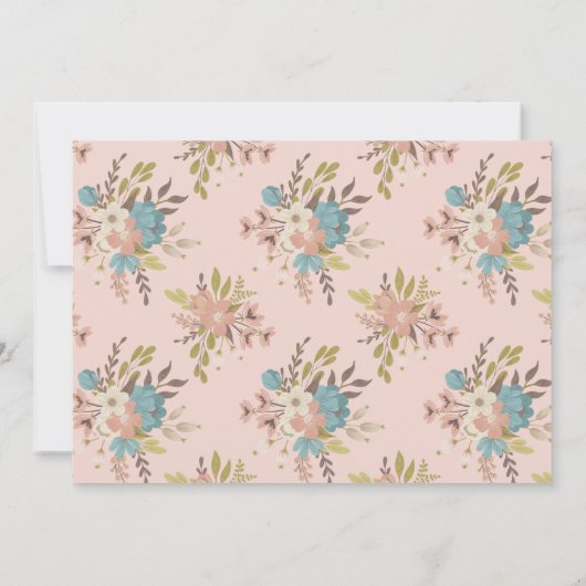 Little Wildflower foto 1e verjaardag uitnodiging (Achterkant)