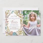 Little Wildflower Foto Verjaardag Kaart (Voorkant)