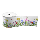 Little Wildflower Garden Floral Pattern Gift Satijnen Lint (Spoel)