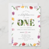 Little Wildflower Garden Party 1e verjaardag Kaart (Voorkant)