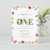 Little Wildflower Garden Party 1e verjaardag Kaart (Staand voorkant)
