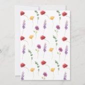 Little Wildflower Garden Party 1e verjaardag Kaart (Achterkant)