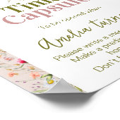 Little Wildflower Garden Party Time Capsule Sign Poster (Hoek)