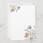 Little Wildflower Girl 1st Birthday Kaart (Achterkant)