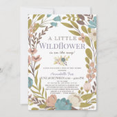 Little Wildflower Girl Drive-by Baby shower Kaart (Voorkant)