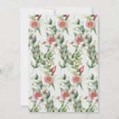 Little Wildflower Greenery Rhombus Baby shower Kaart (Achterkant)