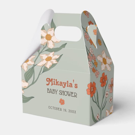 Little Wildflower Herfst Rustic Boho Baby shower Bedankdoosjes (Voorkant Zijde)