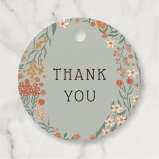 Little Wildflower Herfst Rustic Boho Baby shower Bedankjes Labels