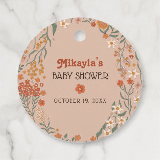 Little Wildflower Herfst Rustic Boho Baby shower Bedankjes Labels