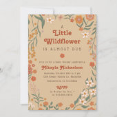 Little Wildflower Herfst Rustic Boho Baby shower I Kaart (Voorkant)