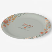 Little Wildflower Herfst Rustic Boho Baby shower Papieren Bordje (Gekanteld)