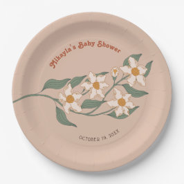 Little Wildflower Herfst Rustic Boho Baby shower Papieren Bordje