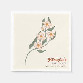 Little Wildflower Herfst Rustic Boho Baby shower Servet