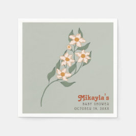 Little Wildflower Herfst Rustic Boho Baby shower Servet