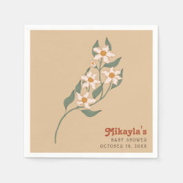 Little Wildflower Herfst Rustic Boho Baby shower Servet