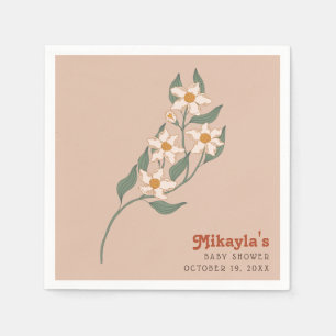 Little Wildflower Herfst Rustic Boho Baby shower Servet