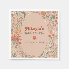 Little Wildflower Herfst Rustic Boho Baby shower Servet