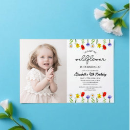 Little Wildflower Kinder Girl Birthday Kaart