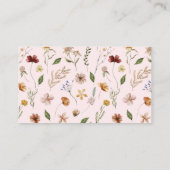 Little Wildflower Luier Raffle Baby shower spel Informatiekaartje (Achterkant)