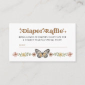 Little Wildflower Luier Raffle Baby shower spel Informatiekaartje (Voorkant)
