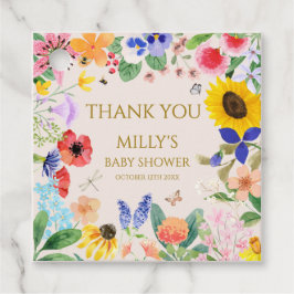 Little Wildflower Mama to Bee Baby shower Bedankjes Labels