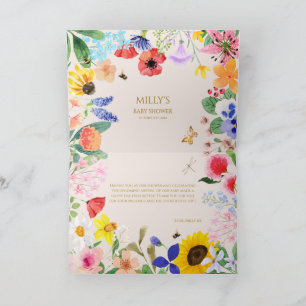 Little Wildflower Mama to Bee Baby shower Bedankkaart