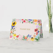 Little Wildflower Mama to Bee Baby shower Bedankkaart (Voorkant)