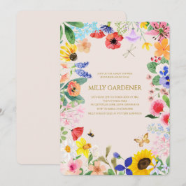 Little Wildflower Mama to Bee Baby shower Kaart