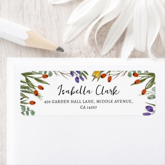 Little Wildflower on the Way Herfst Address Etiket (Insitu)