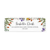 Little Wildflower on the Way Herfst Address Etiket (Voorkant)