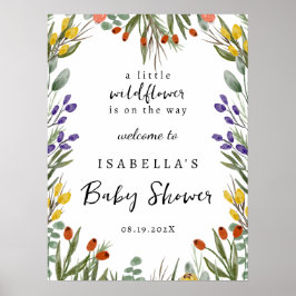 Little Wildflower on the Way Herfst Welcome Sign Poster