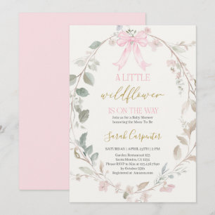 Little Wildflower op haar weg Baby shower Girl Kaart